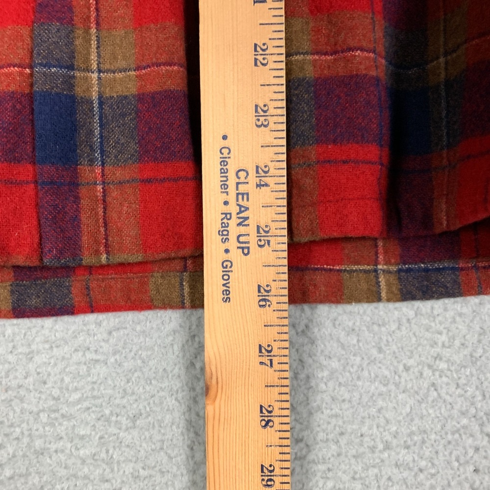 Vintage Pendleton Board Shirt Mens Large L Flannel Plaid Virgin Wool 60s 70s VTG - Picture 6 of 7